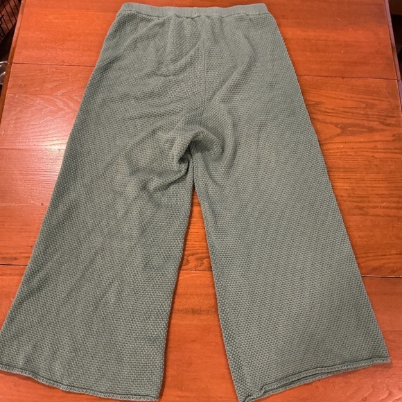FP Beach Free People Hailee Knit Wide Leg Lounge Pants Seafoam Green L - Picture 3 of 6